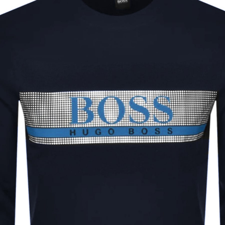 Alternative Image for ProductBOSS Bodywear Authentic Crew Neck Sweatshirt Navy3